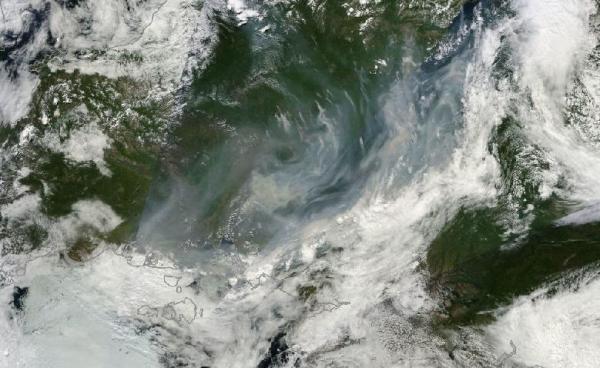 Sea of Smoke and Fire From Lake Baikal to Arctic Ocean