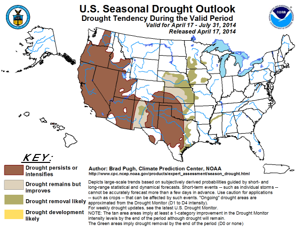 US Seasonal Drought Outlook
