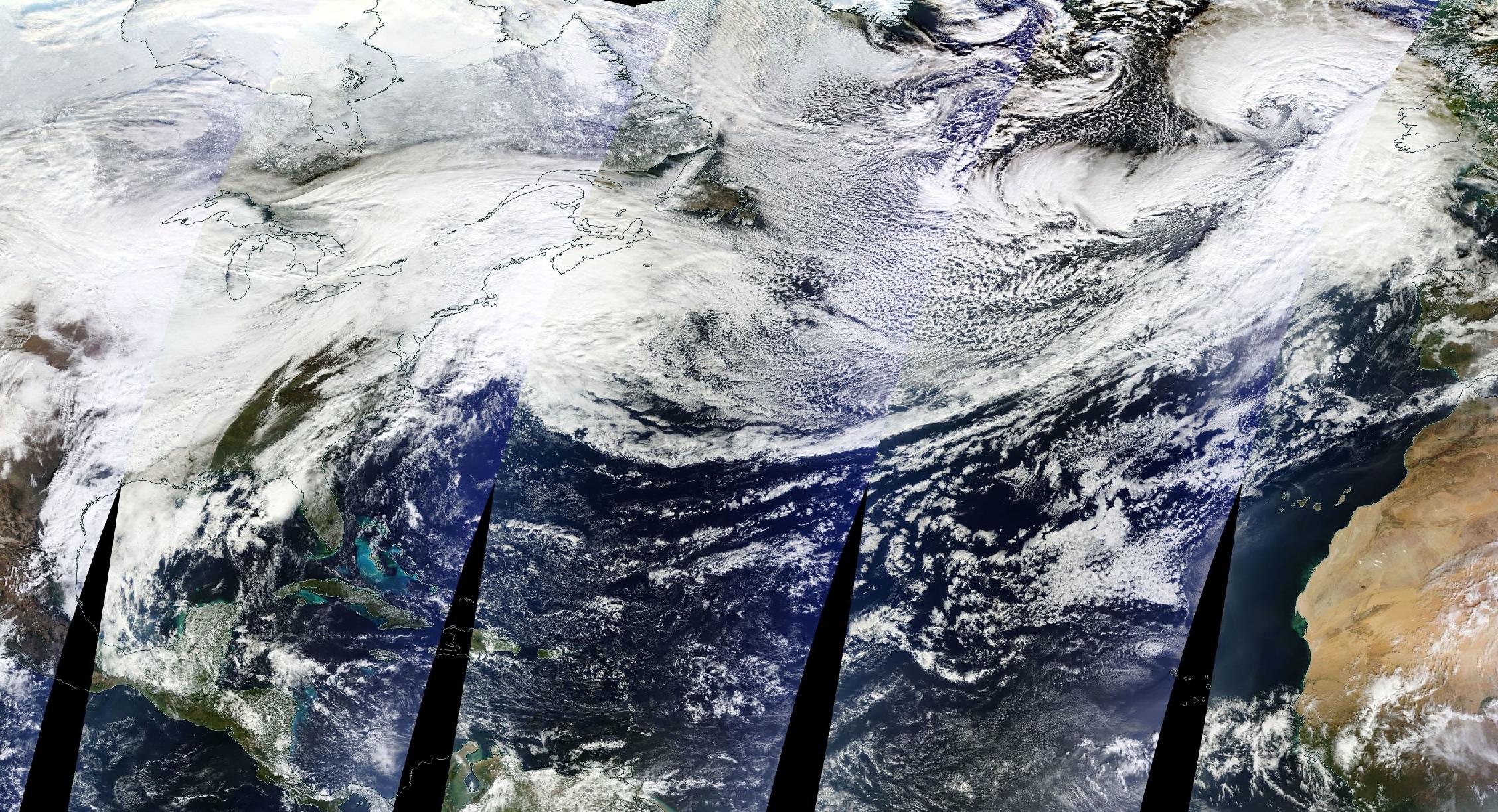 Extreme weather on both sides of the Atlantic